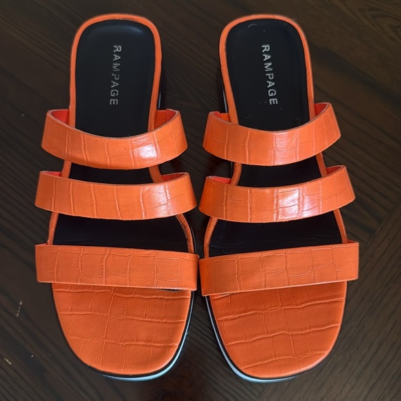 Rampage Ally Women's Slide Sandals Neon Coral - Picture 3 of 6